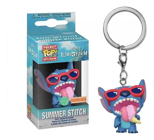 Llavero Pocket Pop: Lilo Y Stitch En Verano