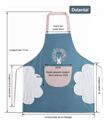 2 Delantales De Cocina Impermeables Para Mujer