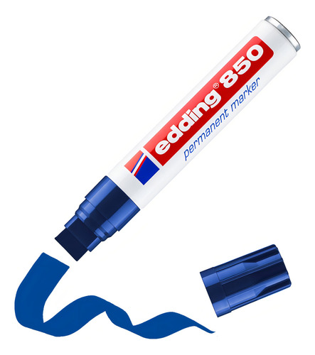 Marcador Recargable Permanente Edding 850 Color Azul