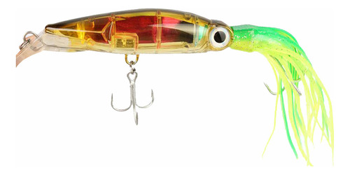 24cm Squid Rig Lure Señuelo De Aparejos De Amarillo Verde