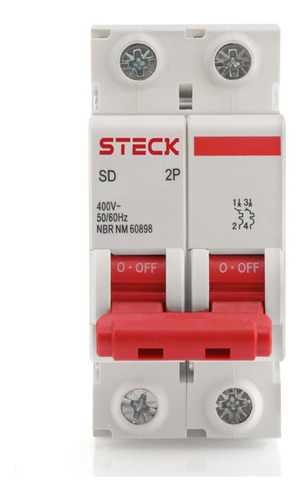 Llave Termica Bipolar Steck 2x63 63 Amp Iram