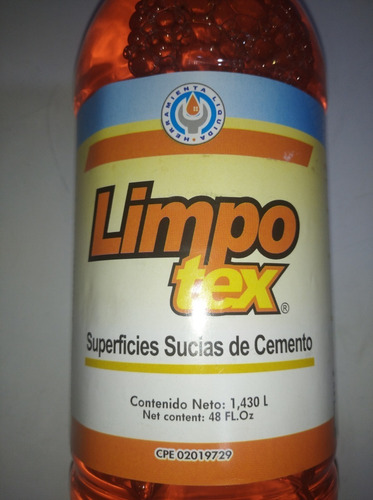 Imagen 4 de 5 de Limpotex Limpiador Superficies De Cemento 1,430l