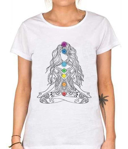 Remera De Mujer Chakra Color Art Meditacion Energia