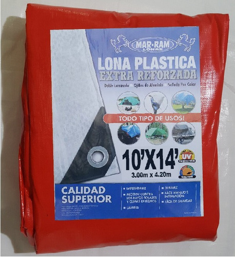 Lona De Rafia Extra Reforzada 3.00x4.20 M Aprox (10x14 Ft)