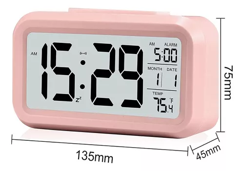 Reloj Despertador Digital Inteligente Lcd, Funciona Con Pila