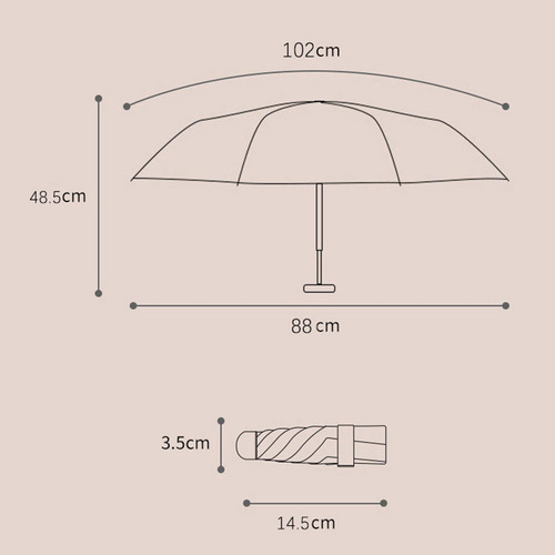 3 Mini Umbrella For Purse Travel Umbrella Portable Green