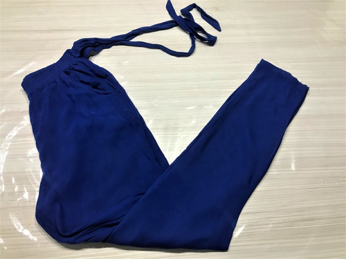 Pantalón Mujer Fibrana Con Lazo Azul Verano
