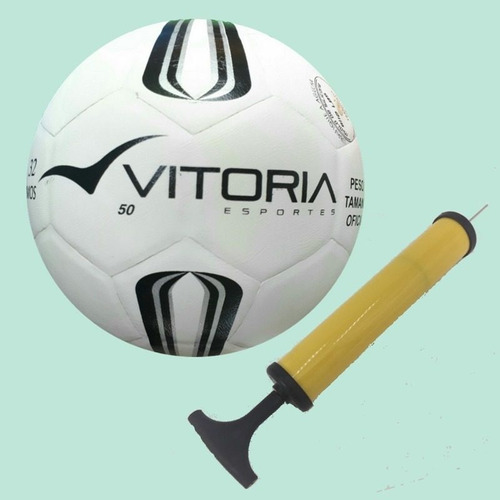 Bola Vitoria Futsal Sub 9 Prata Max 50 + Bomba De Ar
