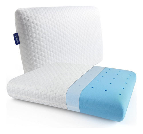 Memory Foam Pillows 2 Pack, Pillows Standard Size Set O...