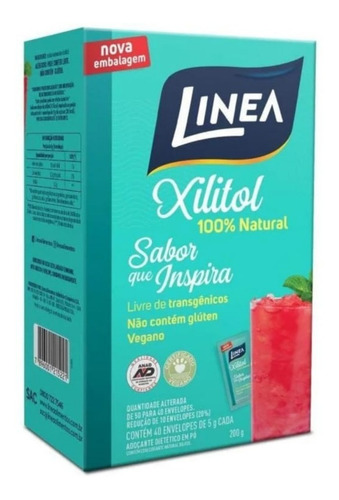 Adoçante Dietético Linea Xilitol Em Pó Sem Glúten 200g Sache