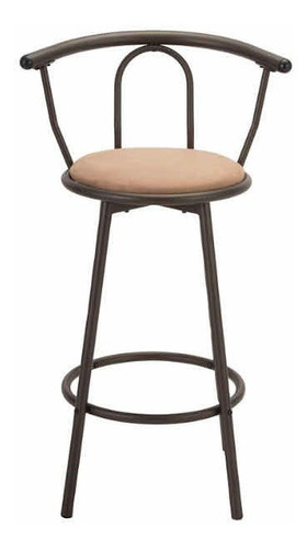 Silla Alta De Bar Giratoria Silla Para Bar Alta Premium Color Cafe