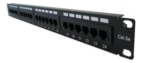 Patch Panel Cat 5e. 24 Puertos Qnet