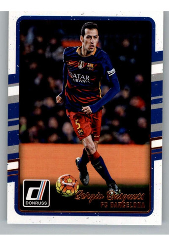 Donruss Soccer 32 Sergio Busquets Fc Barcelona Tarjeta Ofici