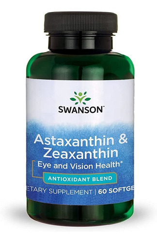 Swanson Astaxantina &amp; Zeaxantina Visión Ojo Cerebro Pi.