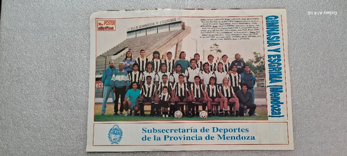 Póster Gimnasia Y Esgrima (mendoza) Año 1993