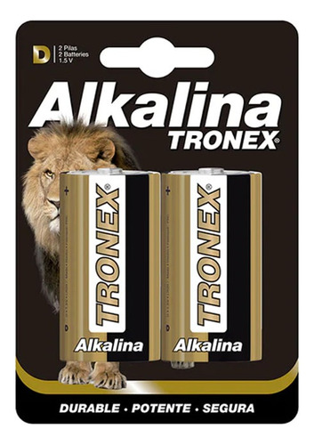 Pilas Alkalina Tronex D Grande 1.5 V Pack De 2 Unidades