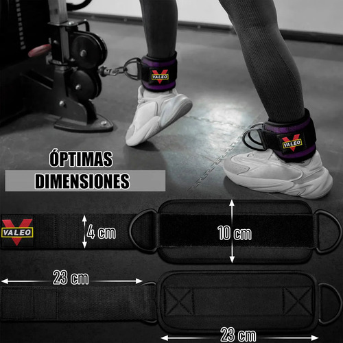 Tobillera Polea Tobillera Gimnasio Polea Tobillera Gluteo Tobilleras Algodon Cierre Belcro Tobilleras Para Poleas Nylon Gluteos Gym Ajustables Tobillera 23x10cm Hauki