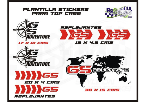 Plantilla Stickers Para Top Case Maletas Bwm Gs