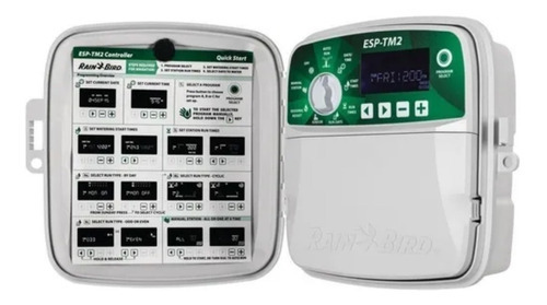 Controlador Sistema De Riego Esp-tm2 6 Estaciones RAINBIRD  Color Blanco