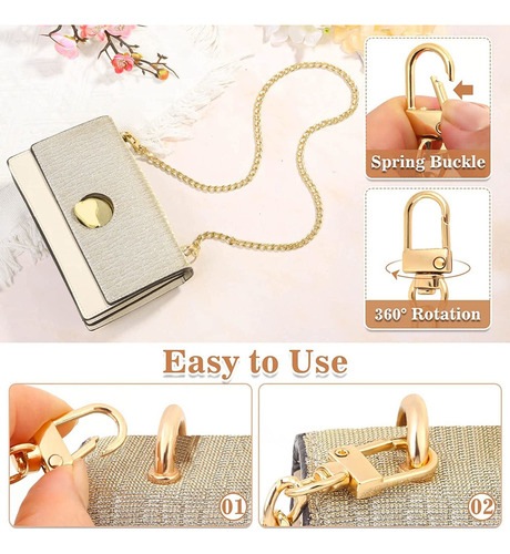 5 Correa De La Cadena De Crossbody Cadena De Oro Para Bolso