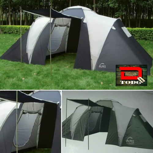 Carpa 4 Personas Dos Habitaciones Alpes Outdoor+envío Gratis
