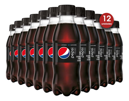 Refrigerante Pepsi Black Zero Pet 200ml (12 Garrafinhas)