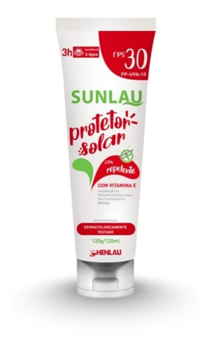 Protetor Solar Fps 30 Sunlau Uva/uvb Repelente  - Vitamina E