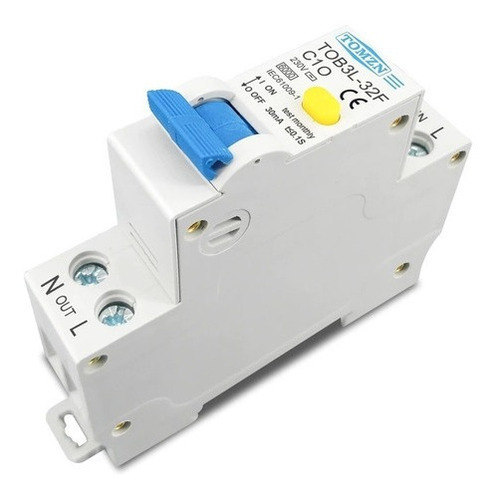 Disyuntor Dr Ddr compacto de 2 polos de 18 mm, 10 A, 6 ka, 30 mA