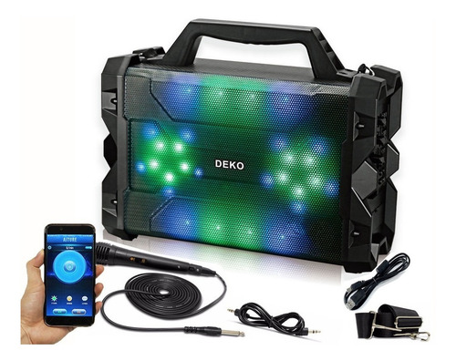 Caixa De Som Amplificada Led Bluetooth Mp3 Sd Super Bateria