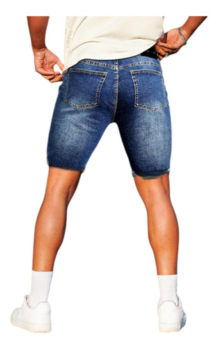 Bermuda Mezclilla Stretch Hombre Jeans Premium