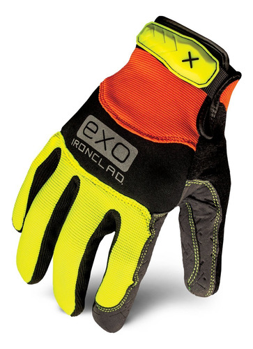 Ironclad Guantes De Trabajo Para Hombre, Exo Pro Hi Viz, Ama