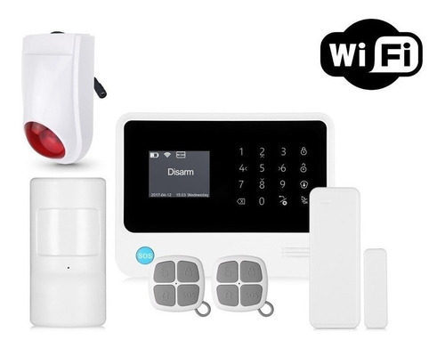 Kit Alarma Domiciliaria Inalambrica Wifi Ip Gsm Cuotas