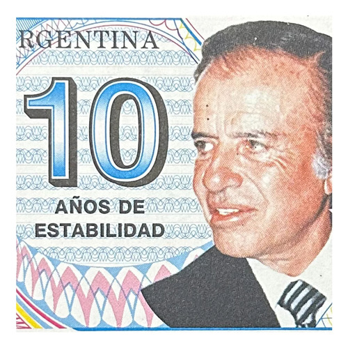 Billete Menem Trucho (original) 10 Años Sin Circular Unc