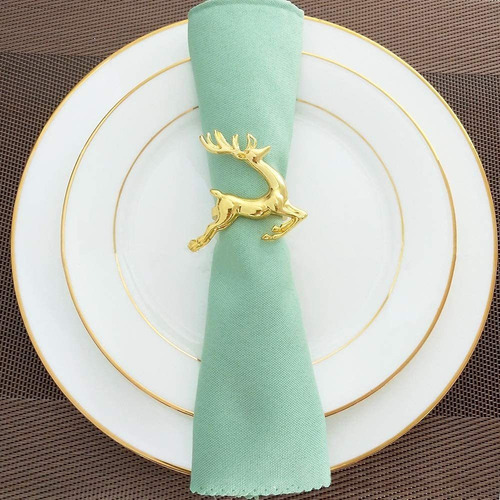 Mz 12pcs Servilleteros Elk Chic For Navidad Acción Gracias