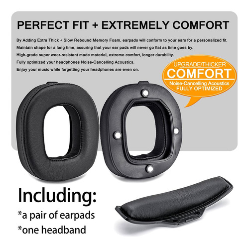 Almohadillas De Auriculares Astro A40 Tr, Negras/1 Par