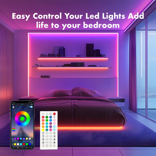 Luces Led Neón Rgb Jiamei 6,1m Control App Y Remoto