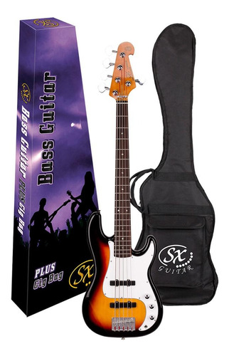 Baixo Sx Precision 5 Cordas Bass Spb62+ 3 Tom Sunburst + Bag Orientação da mão Destro