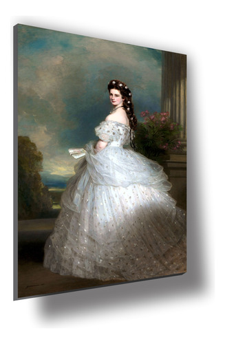 Cuadro Canvas Bastidor Retrato Emperatriz Sissi 1865 90x55