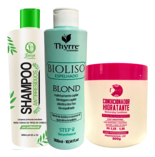 Kit Progressiva Bioliso Orgânica Thyrre 2x300ml + Cond 500g