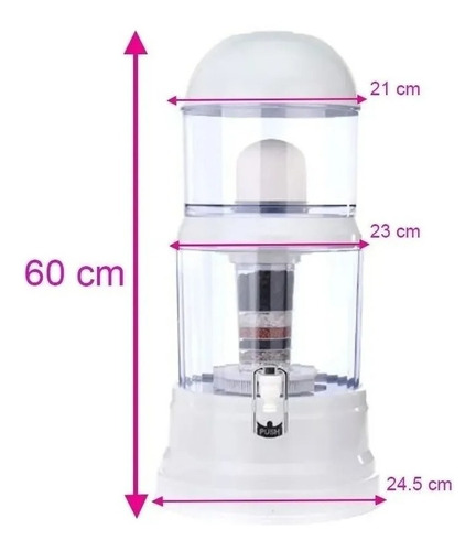 Filtro Purificador De Agua Bioenergetico 14 Litros