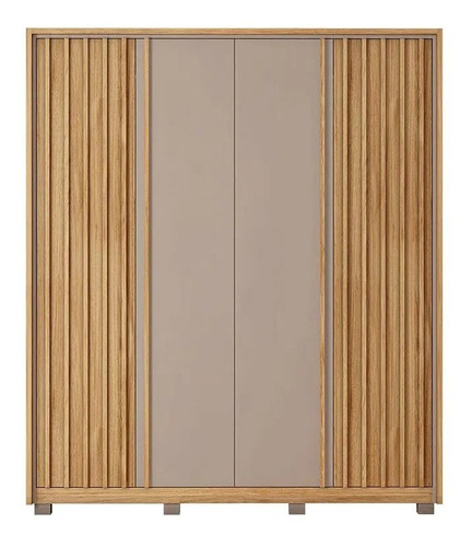 Imagen 2 de 10 de Ropero Placard 4 Puertas Y 2 Cajones Con Guías Metálicas LG