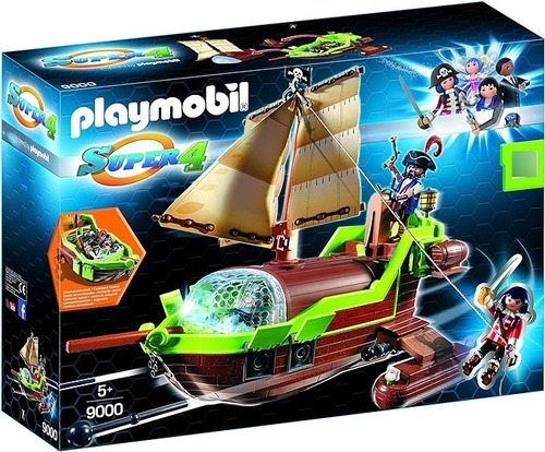 Playmobil 9000 Barco Pirata Camaleón Con Ruby Serie Super 4 Cantidad De Piezas 1
