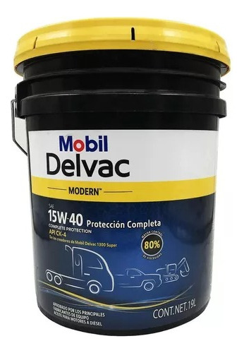 Aceite para motor Mobil Delvac 15W-40 para camiones y buses de 1 unidad