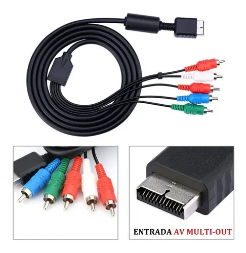3 Cabo Video Componente Playstation Ps2 Ps3 Alta Defini o