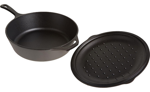 Sarten Profunda Con Tapa De Hierro Fundido Lodge L10cf3, ...