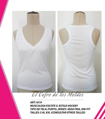 Molde Digital Musculosa Estilo Hockey, Pack Talles S Al Xxl