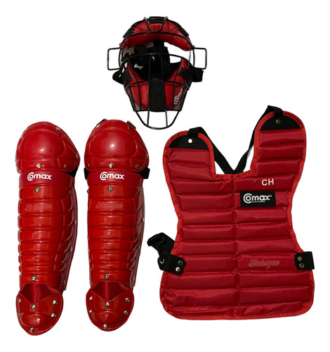 Arreos Catcher Infantil Beisbol 6-9 Años Comax Rojo