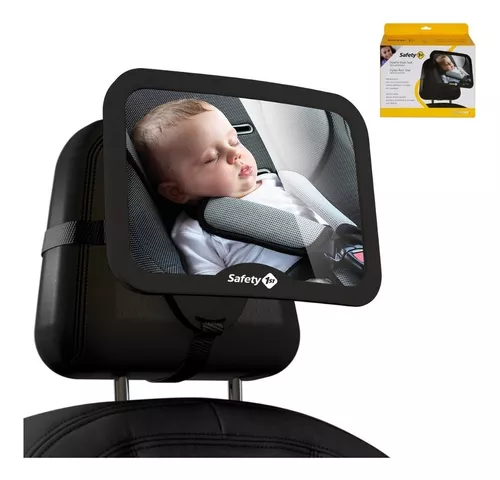Espelho Retrovisor Oval Premium Banco Traseiro Carro Bebê Cor Preto