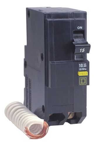 Square D - Qo220gficp Qo Interruptor De Circuito, 20 Amperios, 120/240 V, 2 Polos, Gfci, Montaje Enchufable
