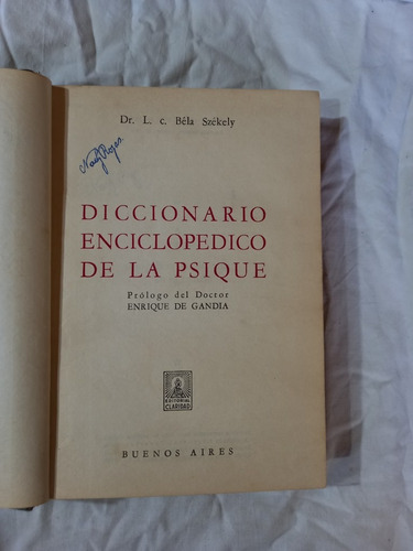 Diccionario Enciclopedico De La Psique - Béla Székely